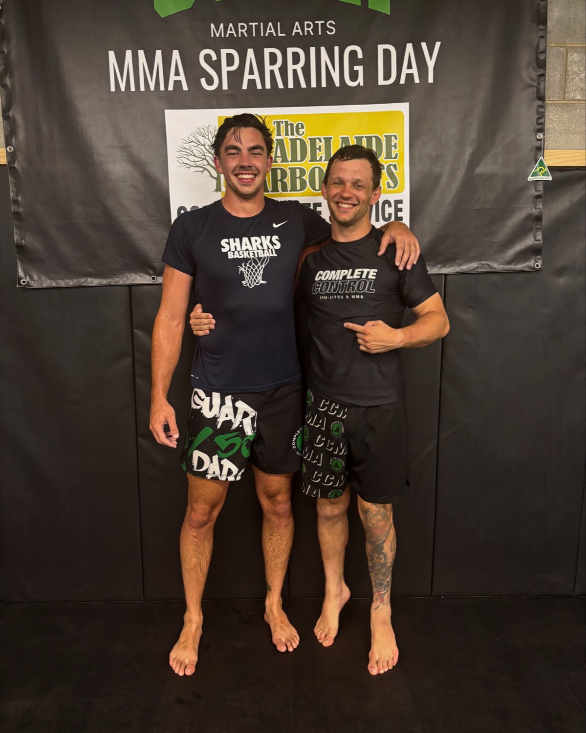 Seb Griffin with Alan Hartley at Complete Control Martial Arts