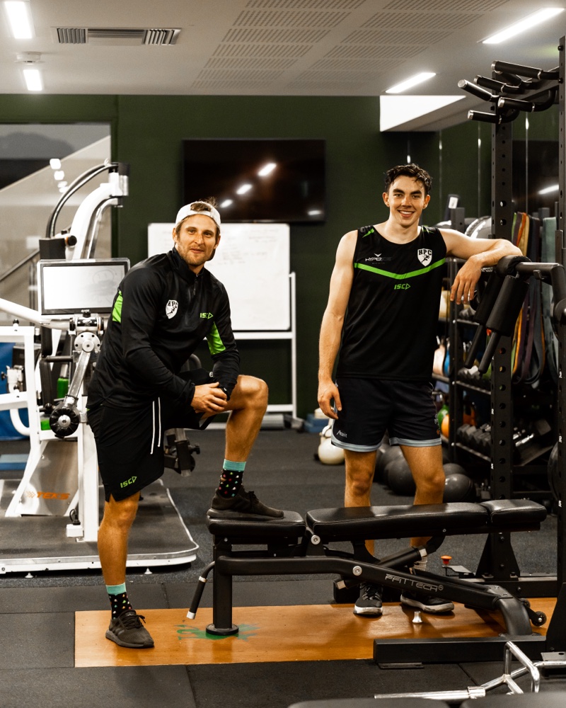 Seb Griffin with Gerard Dutton at HPC